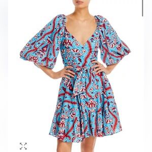 RHODE Darya Puff Sleeve Dress XS